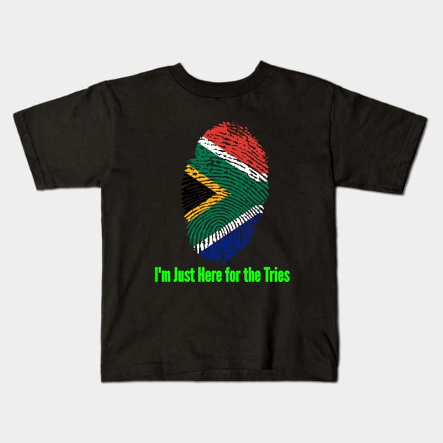 I'm just here for the tries Kids T-Shirt by Cheebies